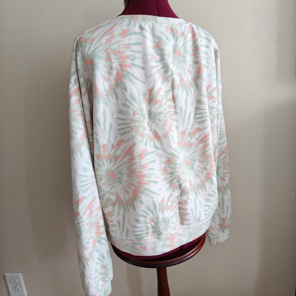 Smiley World Tie Dye Crew Neck Sweatshirt Be Kind Graphic Print XL - Picture 2 of 6